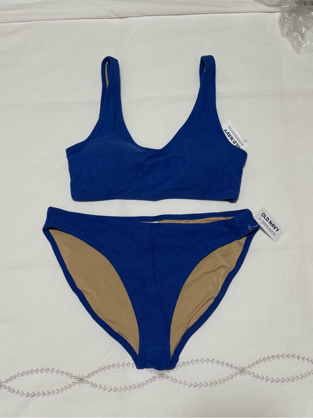 Old Navy Royal Blue Scoop Neck Two-Piece Bikini